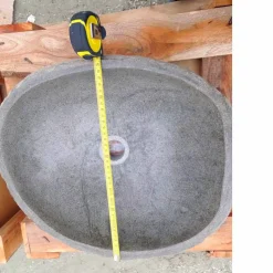 Lavabo da Appoggio Artigianale in Pietra Naturale di Fiume Moderno - Aurea