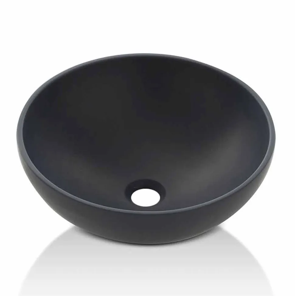 Lavabo da Appoggio Circolare di Design Moderno in Resina Made in Italy – Cavan