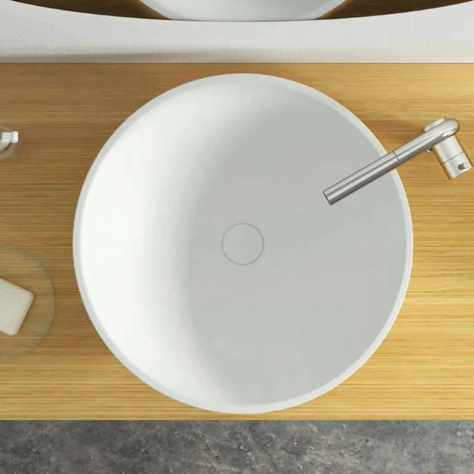 Lavabo da appoggio circolare moderno made in Italy,Donnas