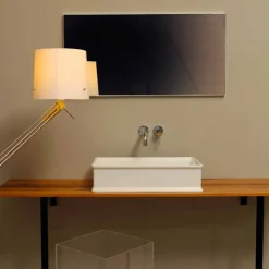 Lavabo da appoggio dal design neoclassico ceramica made Italy Debora