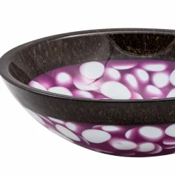 Lavabo da appoggio di design circolare in resina fatto a mano,Buggiano