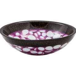 Lavabo da appoggio di design circolare in resina fatto a mano,Buggiano