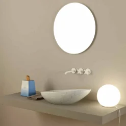 Lavabo da appoggio di design ceramica pitone bianco made Italy Glossy