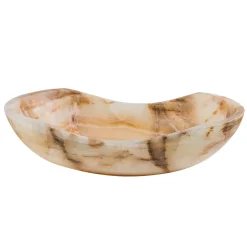 Lavabo da appoggio di design in pietra onice Lana, fatto a mano