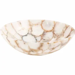 Lavabo da appoggio di design in pietra cristallina Poncho