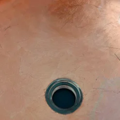 Lavabo da Appoggio di Design in Resina Trasparente e Rame - Salvatore