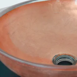 Lavabo da Appoggio di Design in Resina Trasparente e Rame - Salvatore