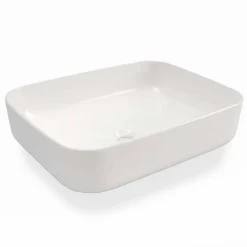 Lavabo da Appoggio di Design Moderno in Ceramica Bianca Made in Italy – Turku