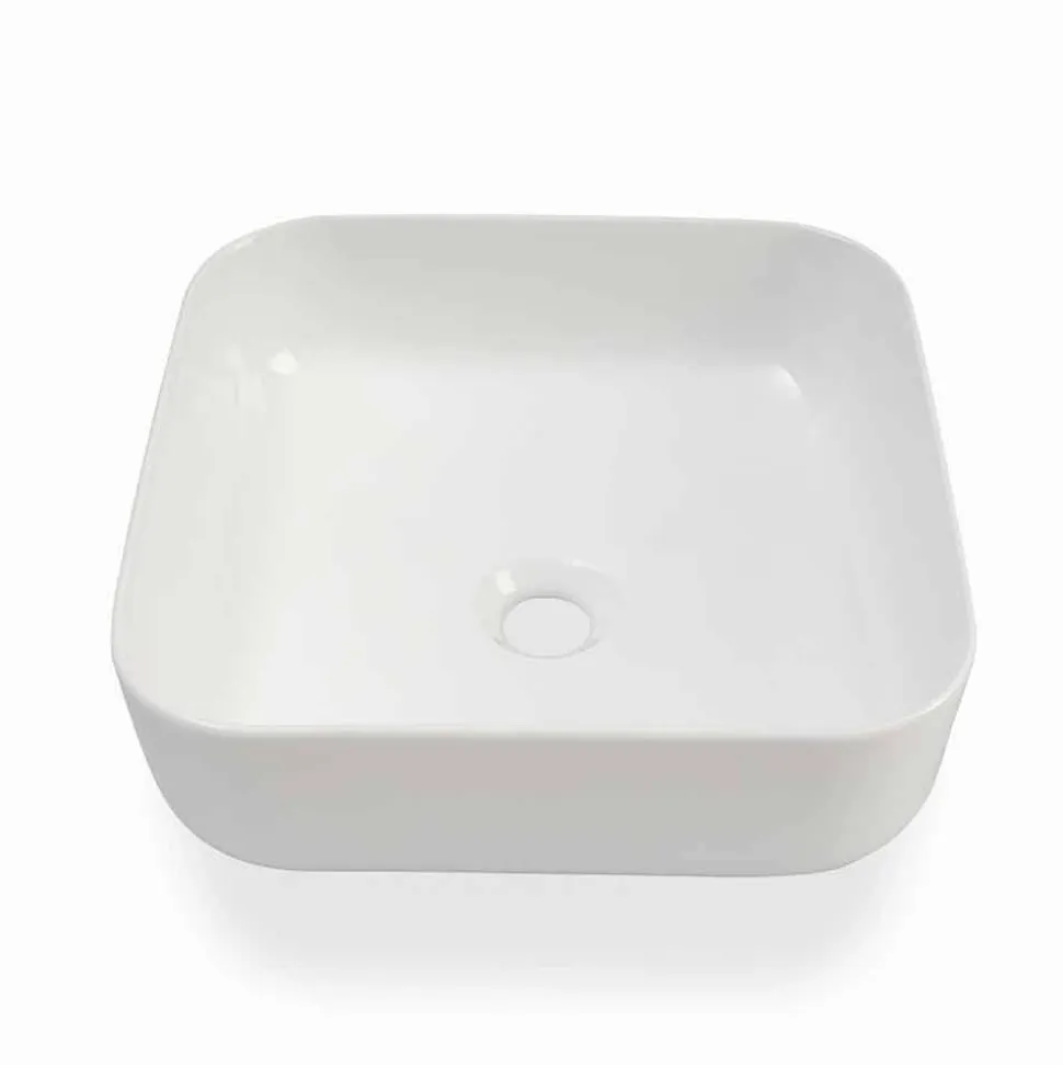 Lavabo da Appoggio di Design Moderno in Ceramica Bianca Made in Italy – Turku