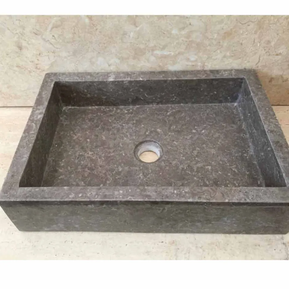 Lavabo da appoggio di design pezzo unico Jeff, in pietra naturale