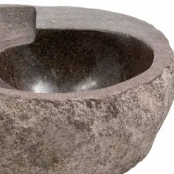 Lavabo da appoggio di moderno design in pietra di fiume, Busca
