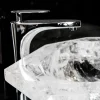 Lavabo da Appoggio Fatto a Mano in Cristallo di Rocca – Falvaterra