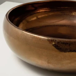 Lavabo da Appoggio in Argilla Raku Metallica Tornito a Mano - Prisma