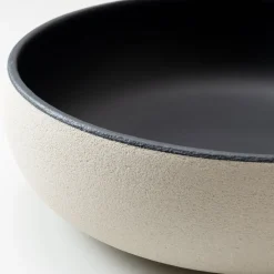 Lavabo da Appoggio in Argilla Raku Chiara o Scura Tornito a Mano - Prisma