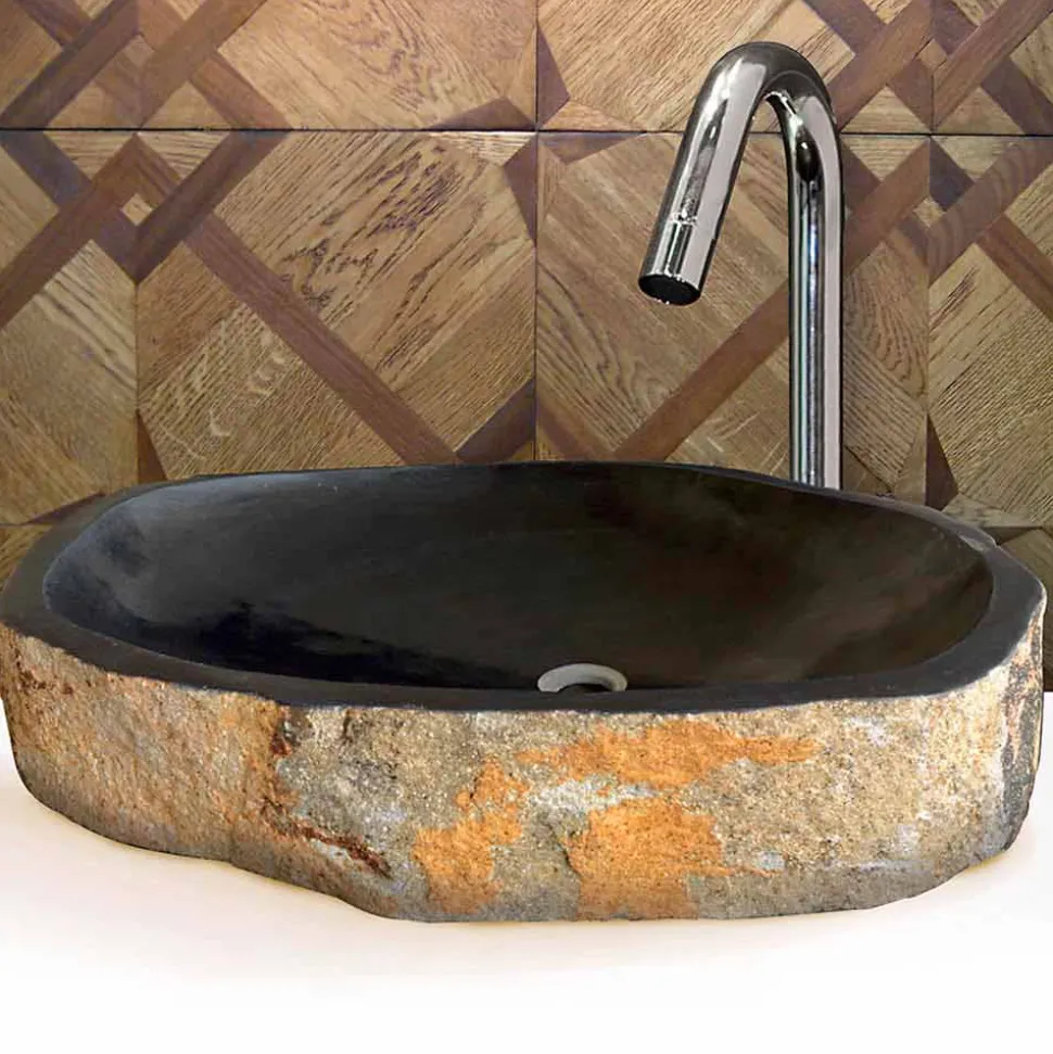 Lavabo da Appoggio in Basalto Hassan, non riproducibile in serie