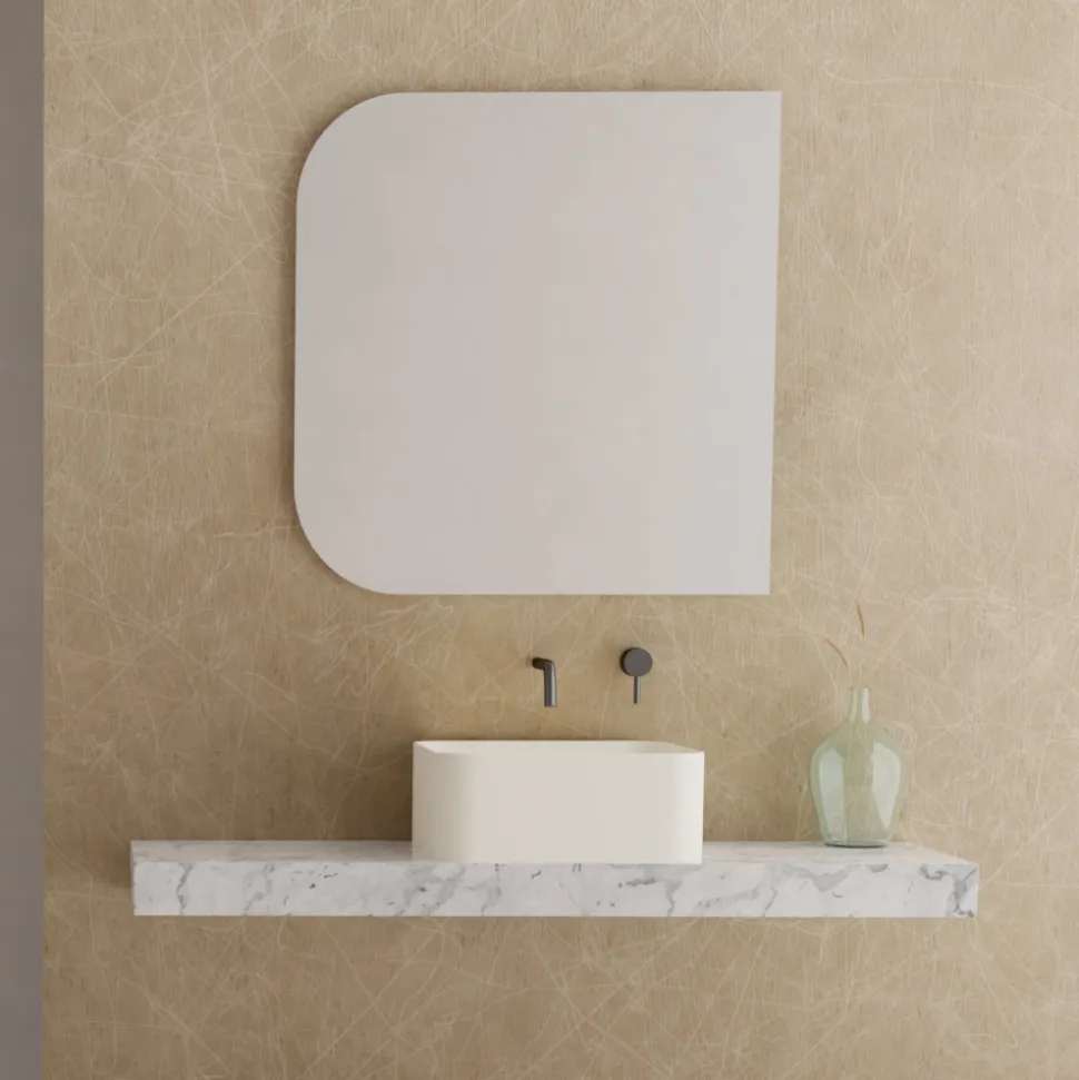 Lavabo da Appoggio in Ceramica con Piletta Compresa Made in Italy - Scatola