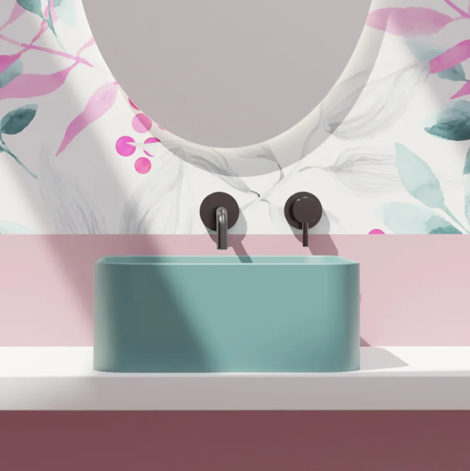 Lavabo da Appoggio in Ceramica con Piletta Compresa Made in Italy - Scatola