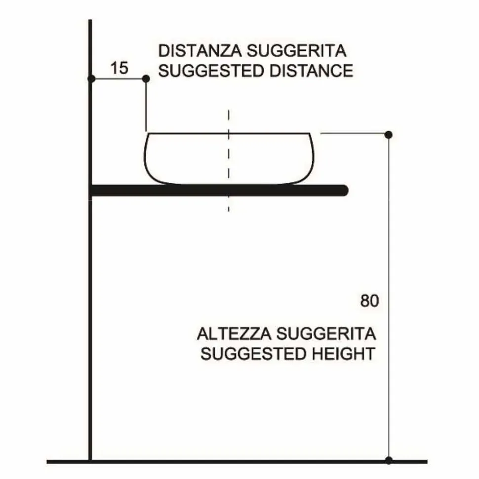 Lavabo da appoggio in ceramica raku fatto a mano in Italia, Ramon