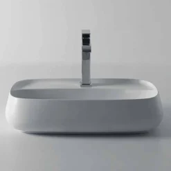 Lavabo da appoggio in ceramica design moderno made in Italy, Gaiola