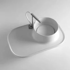 Lavabo da appoggio in ceramica dal design vintage Marta