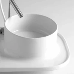 Lavabo da appoggio in ceramica dal design vintage Marta