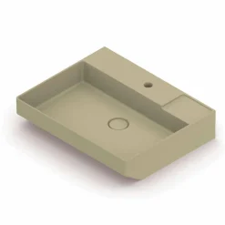 Lavabo da appoggio in ceramica di design fatto in Italia, Viviano