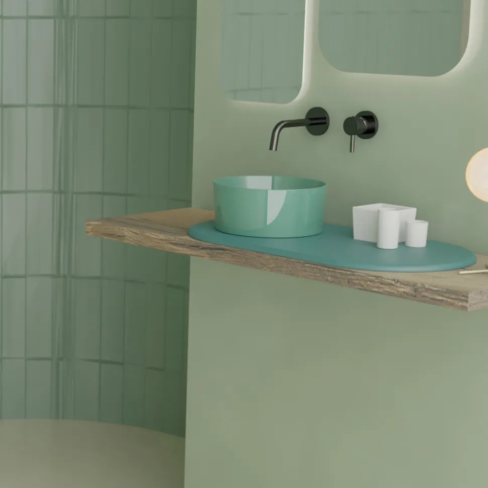 Lavabo da Appoggio in Ceramica di Diverse Finiture Made in Italy - Palline