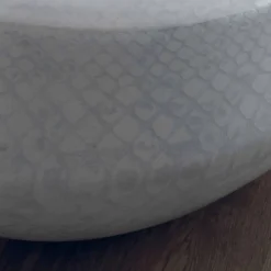Lavabo da appoggio in ceramica pitonata bianco made in Italy Elisa