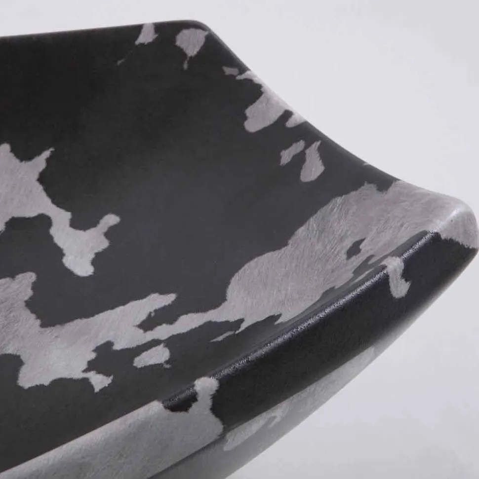 Lavabo da appoggio in ceramica maculato di design made in Italy Laura