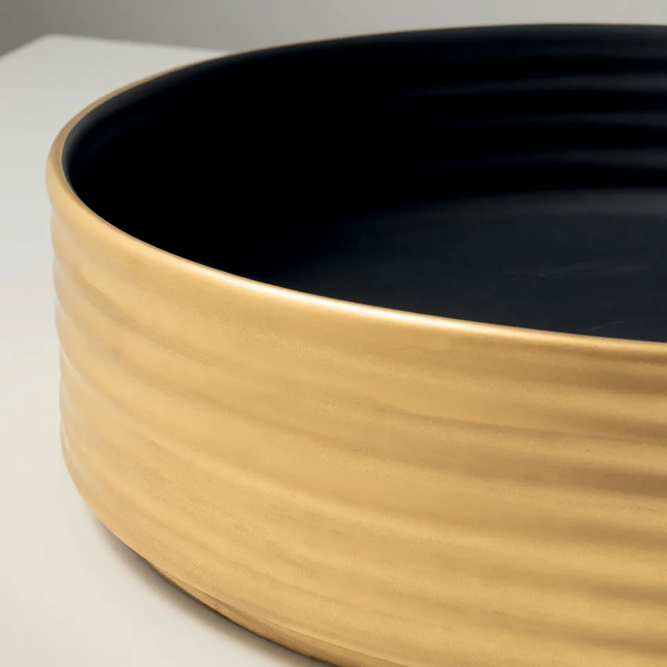 Lavabo da Appoggio in Gres Porcellanato Ondulato Made in Italy - Vibrazione