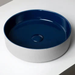 Lavabo da Appoggio in Gres Porcellanato Tornito a Mano Made in Italy - Halo