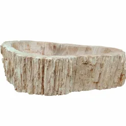 Lavabo da Appoggio in Legno Fossile Goa, non riproducibile in serie