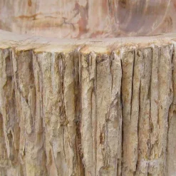 Lavabo da Appoggio in Legno Fossile Goa, non riproducibile in serie