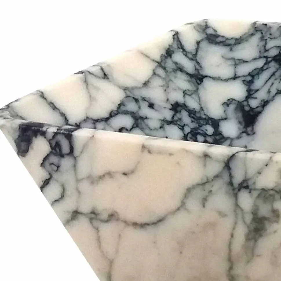 Lavabo da Appoggio in Marmo Paonazzo Design Squadrato Made in Italy - Karpa