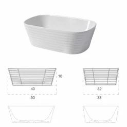 Lavabo da Appoggio Moderno in Ceramica Bianca o Colorata Trabia