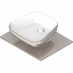 Lavabo da appoggio moderno in ceramica realizzato in Italia, Reale