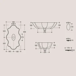Lavabo da Appoggio Moderno in Ceramica Lucida L 65 cm Made in Italy - Cubo