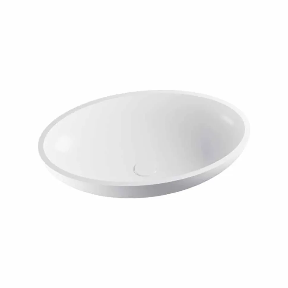 Lavabo da appoggio ovale prodotto in Italia, Frascati