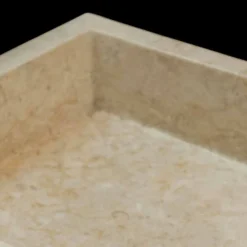 Lavabo da appoggio per bagno bianco in pietra naturale Jef,pezzo unico