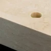 Lavabo da appoggio quadrato in pietra naturale Jiny bianco