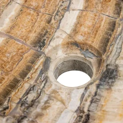 Lavabo da appoggio realizzato a mano in pietra fiume, Palata
