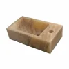 Lavabo da Appoggio rettangolare in Onice Bintan, design e stile