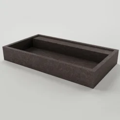Lavabo da Appoggio Rettangolare in Gres Porcellanato Made in Italy - Cervia