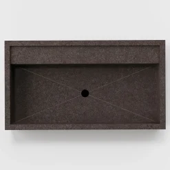 Lavabo da Appoggio Rettangolare in Gres Porcellanato Made in Italy - Cervia