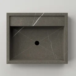Lavabo da Appoggio Rettangolare in Gres Porcellanato Made in Italy - Cervia
