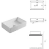 Lavabo da Appoggio Rettangolare in Ceramica dal Design Moderno - Papavero