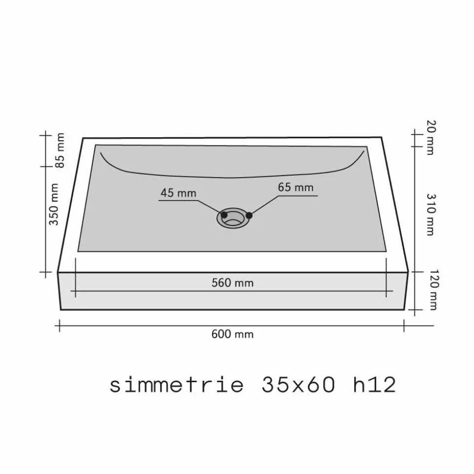 Lavabo da Appoggio rettangolare in Pietra Naturale Nero Satun, design naturale