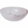 Lavabo da appoggio rotondo in onice rosa Atreo, pezzo unico