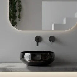 Lavabo da Appoggio Rotondo in Ceramica Colorata Made in Italy - Scodella