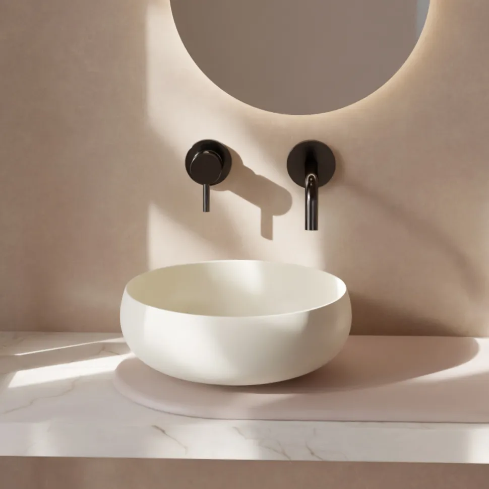 Lavabo da Appoggio Rotondo in Ceramica Colorata Made in Italy - Scodella